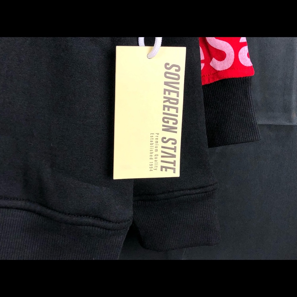 2 pack savage Sovereign State Hoodie Size M (5) kids Hoodie new black-red - Picture 4 of 7